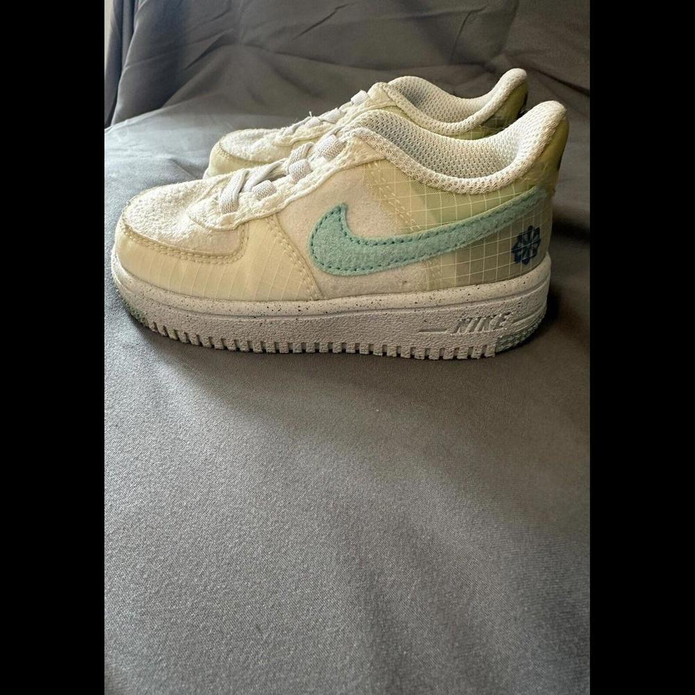 Nike Air Force 1 Crater Shoes Toddler 6C White Blue Mauve Sneakers DH4089-100